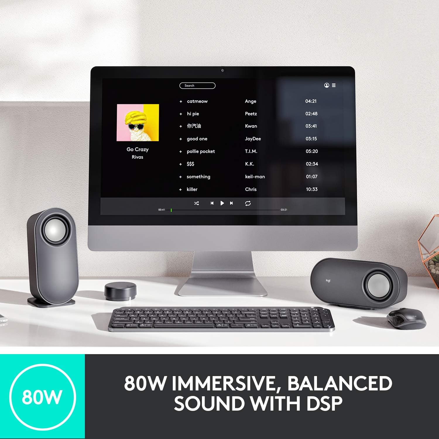 Logitech Z407 Bluetooth Computer Speakers with Subwoofer and Wireless Control Logitech Z407 Bluetooth Computer Speakers with Subwoofer and Wireless Control